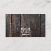 Stilvolle Wood Texture Horse Fotos Reiten Visitenkarte (Rückseite)