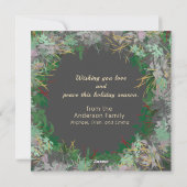 Stilvolle Wreath Holiday Feiertagskarte (Rückseite)