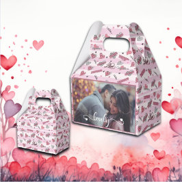 Stilvolle XOXO Valentinstag Gemusterte Wrapping Pa Geschenkschachtel