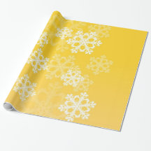 Stilvolle Yellow Snowflakes Modernes Weihnachtsmus