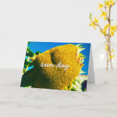 Stilvolle Yellow Sunflower Sun Day Quotenschrift Karte (Gelbe Blume)