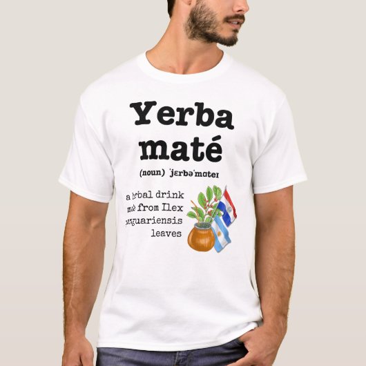 Stilvolle YERBA MATE Definition T-Shirt (Vorderseite)