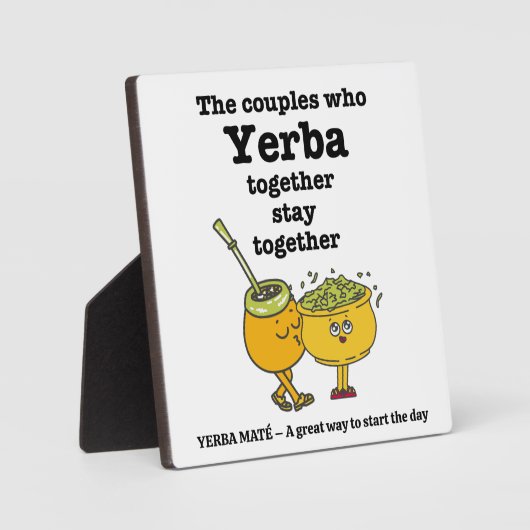 Stilvolle YERBA MATE Paare Fotoplatte (Vorderseite)