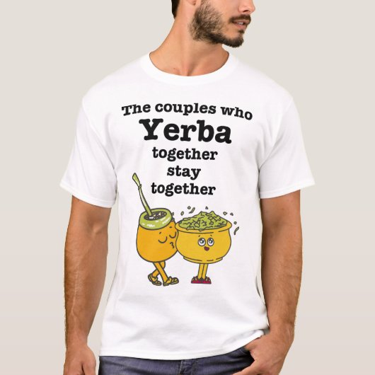 Stilvolle YERBA MATE Paare T-Shirt (Vorderseite)