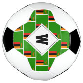 Stilvolle ZAMBIA FLAG Monogram Soccer Ball (Gedreht)