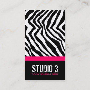 Stilvolle Zebra-Druck-Visitenkarte Terminkarte