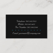 Stilvolle Zebra-Druck-Visitenkarten Visitenkarte (Rückseite)