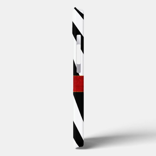 Stilvolle Zebra Print Monogram Case-Mate iPhone Hülle (Rückseite / Links)