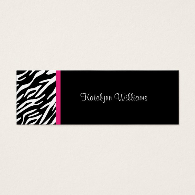 Stilvolle Zebra Print Termin Card (Vorderseite)