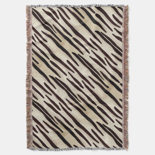 Stilvolle Zebra Print Throw Decke Koordination (Vorderseite Vertikal)