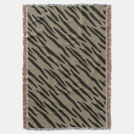 Stilvolle Zebra Print Throw Decke Koordination (Vorderseite Vertikal)
