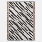 Stilvolle Zebra Print Throw Decke Koordination (Vorderseite Vertikal)