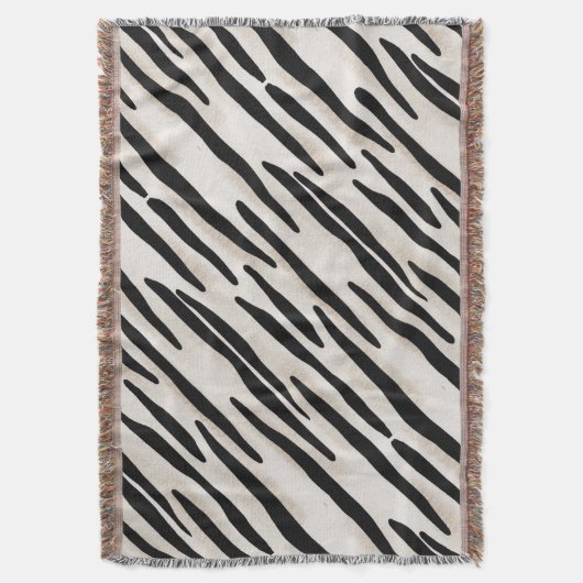 Stilvolle Zebra Print Throw Decke Koordination (Vorderseite Vertikal)