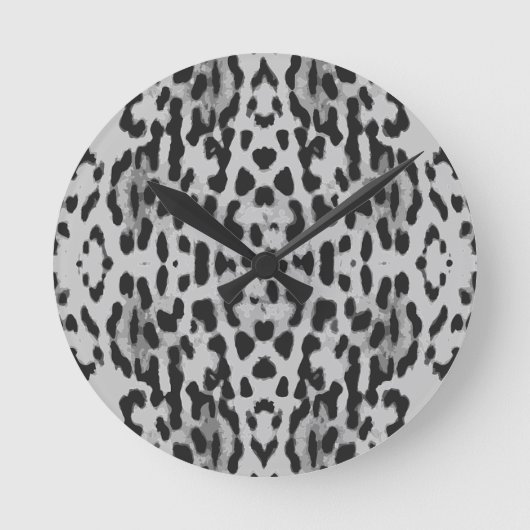 Stilvolle Zeit für Tierdruck Runde Wanduhr (Vorderseite)