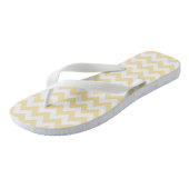 Stilvolle Zickzack Gemusterte Flip Flops Badesandalen (Schrägansicht)