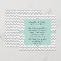 Stilvolle Zickzack Square Wedding Einladung
