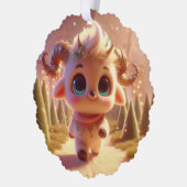 Stilvolle Ziege Ornament Karte (Links)