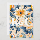 Stilvolle Zitrusfrüchte und rosafarbene Hochzeit Einladung (Rückseite)