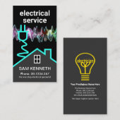 Stilvolle Zuhause Electrical Lightning Circuit auf Visitenkarte (Vorne/Hinten)