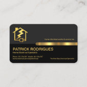 Stilvolle Zuhause Lightning Electrician Service Visitenkarte (Vorderseite)