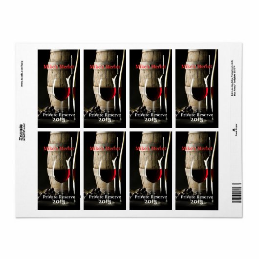 Stilvolle Zuhause Made Wine Mini Labels (Vorne)
