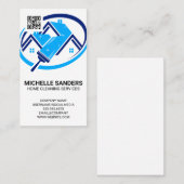 Stilvolle Zuhause-Reinigungsdienste-Logo Visitenkarte (Vorne/Hinten)