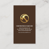 Stilvolle Zuhause-Reparatur Holzholz Visitenkarte (Rückseite)