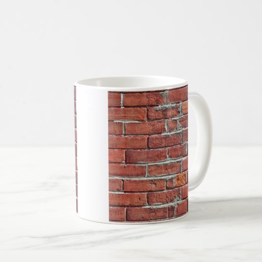 Stilvolle Zwei Tone Red Brick Wall Kaffeetasse (VorderseiteRechts)