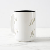 Stilvolle Zwei-Tone-Tasse "M" - Perfektes Geschenk Zweifarbige Tasse (Vorderseite Links)