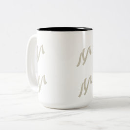 Stilvolle Zwei-Tone-Tasse "M" - Perfektes Geschenk Zweifarbige Tasse