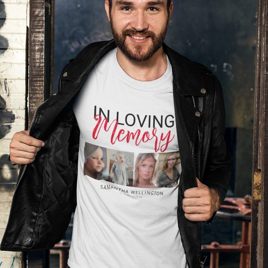 Stilvoller 4-Foto-Gedächtniswochenende T - Shirt