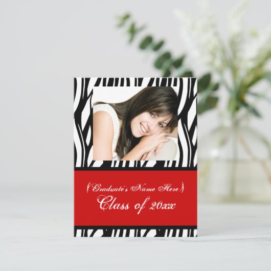 Stilvoller Abschluss Feminine Einladung (Stehend Vorderseite)