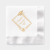 Stilvoller Abschluss Laurel Wreath Frame Servietten Mit Folie (Vorderseite)