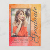 Stilvoller Abstrakter Foto Abschluss Einladungspostkarte (Vorderseite)