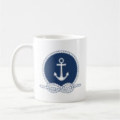 Stilvoller Anker und Seil Kaffeetasse (Links)