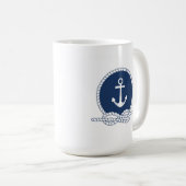 Stilvoller Anker und Seil Kaffeetasse (VorderseiteRechts)