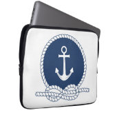 Stilvoller Anker und Seil Laptopschutzhülle (Vorne Rechts)