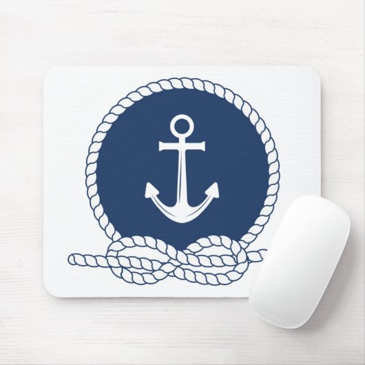 Stilvoller Anker und Seil Mousepad (Mit Mouse)