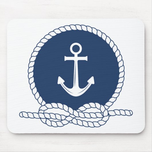Stilvoller Anker und Seil Mousepad (Vorne)