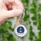 Stilvoller Anker und Seil Schlüsselanhänger (Hand)