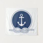 Stilvoller Anker und Seil Wandteppich (Vorderseite (Horizontal))