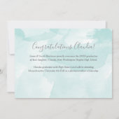 Stilvoller Aquamariner Hintergrund Zwei-Foto-Absch Ankündigung (Rückseite)