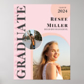 Stilvoller Arch Foto Abschluss Keepake Poster (Vorne)