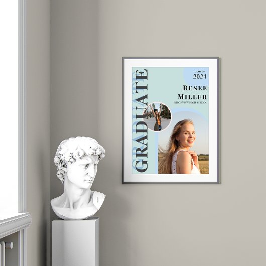 Stilvoller Arch Foto Abschluss Keepake Poster