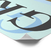 Stilvoller Arch Foto Abschluss Keepake Poster (Ecke)