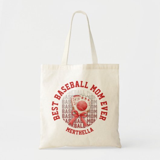 Stilvoller BASEBALL MAMA Individuelle Name Tragetasche (Vorne)