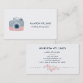 Stilvoller beruflicher Hochzeits-Fotograf Visitenkarte (Vorne/Hinten)