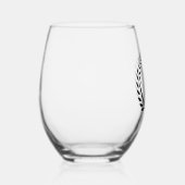 Stilvoller Black Laurel & Cap Abschluss Weinglas Ohne Stiel (Rechts)