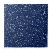 Stilvoller blauer Glitzer Fliese (Vorderseite)