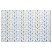 Stilvoller blauer Kunst-Deko Blumenmuster Stoff (Fat Quarter (45,7 x 55,9 cm))